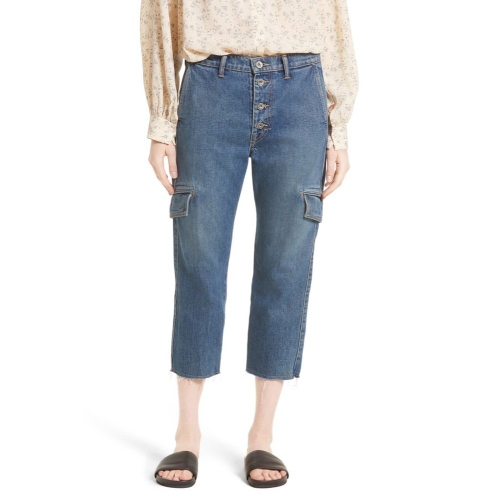 Vince Drop Slouch Cargo Jeans Size 28